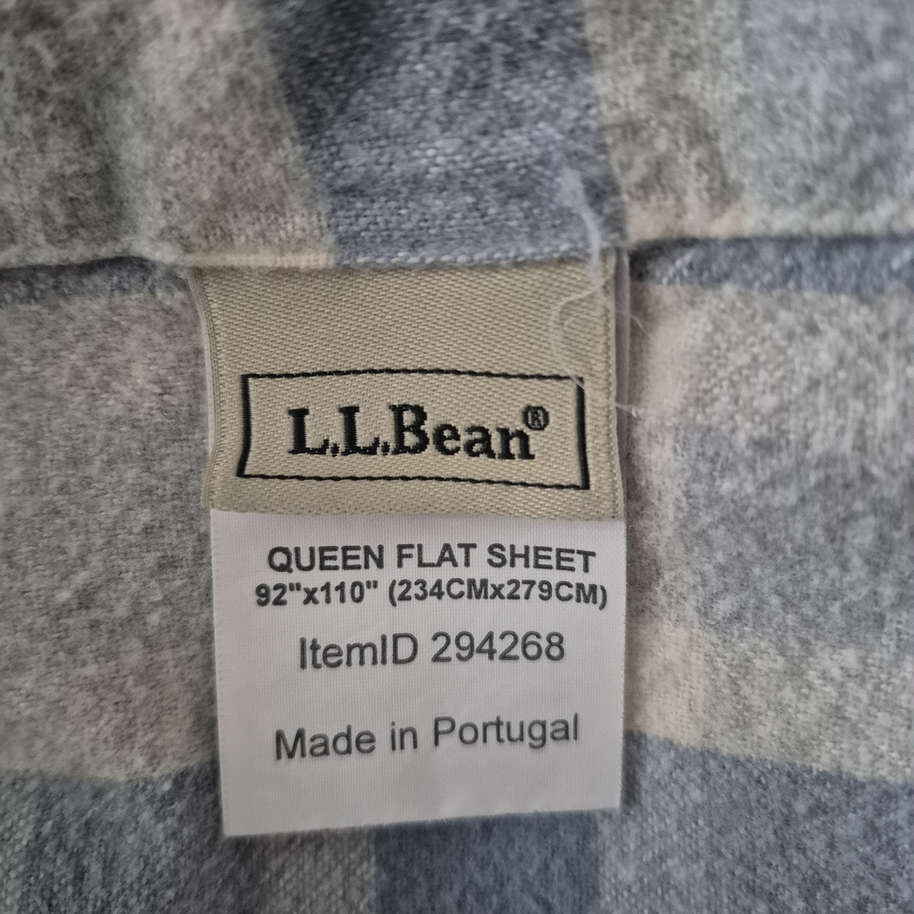 L.L. Bean Checkered Queen Sheet Set